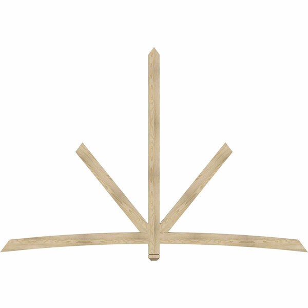 Ekena Millwork Alberta Rough Sawn Timber Gable Bracket, Douglas Fir, 108"W x 72"H x 2"D x 4"F, 16/12 Pitch GBW108X72X0204ALB00RDF - main